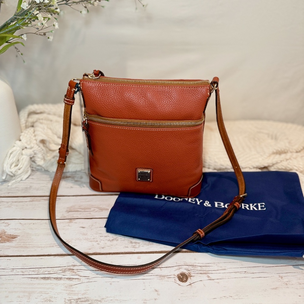 NWT Dooney & Bourke Pebble Grain Crossbody - Burnt Orange
